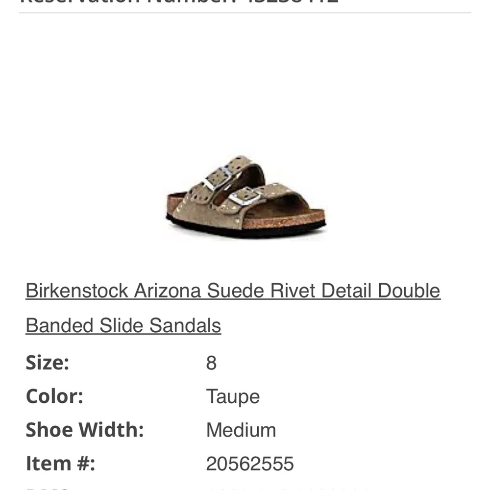 Birkenstock Arizona Taupe Suede Slides sz 8